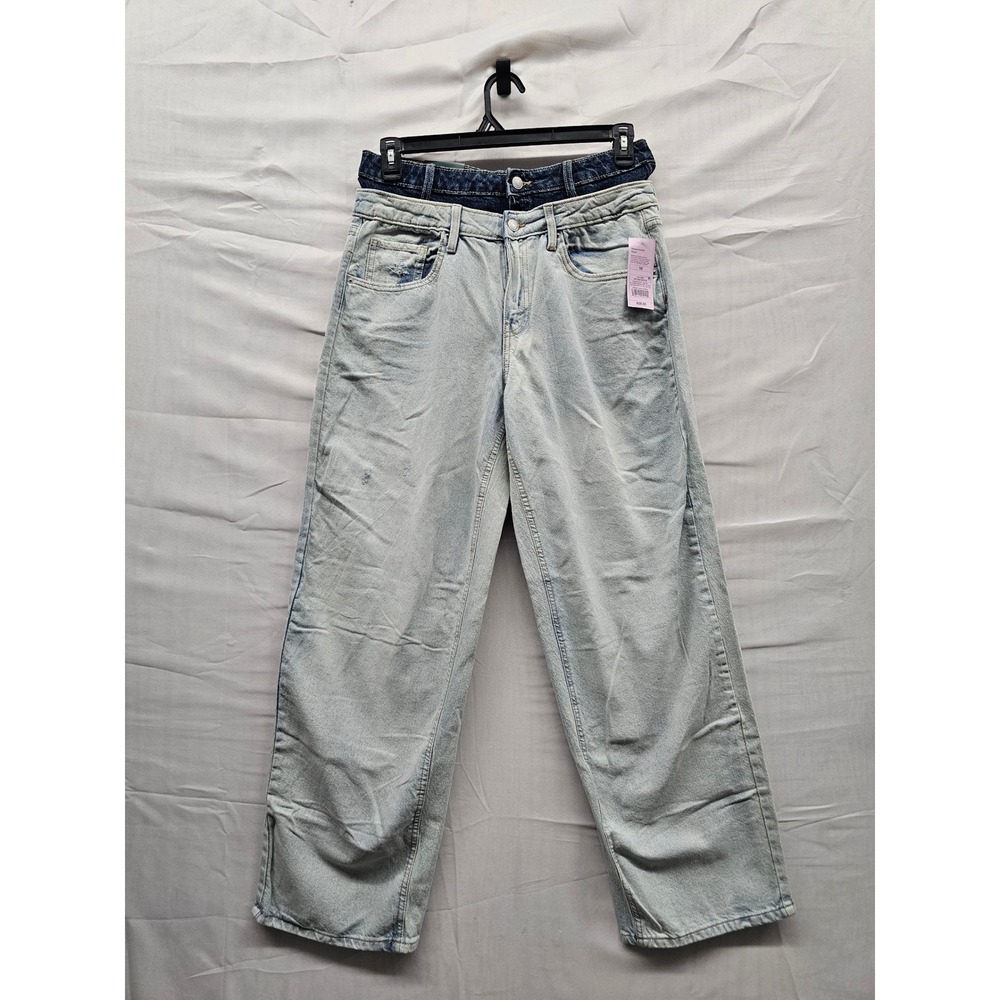 Wild Fable Womens Mid-Rise 90s Relaxed Straight Jeans Blue Cotton Blend Size 10